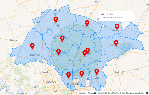 Geoapify Postcode API list response for ZIP Codes by geometry