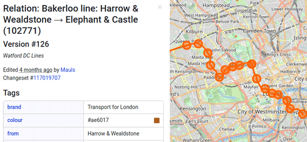 OpenStreetMap relation example